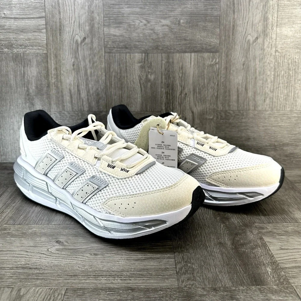 Adidas‎ Astrastar Sneakers Womens 10 White Silver Mesh Running NEW JS5039
